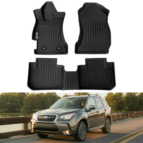 Subaru Forester 2014-2018 Black Floor Mats TPE