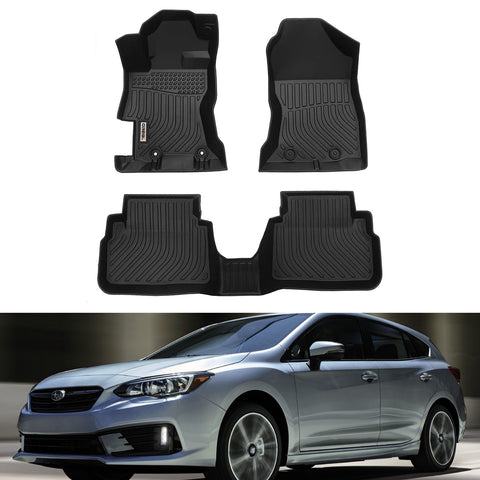 Subaru Impreza 2017-2022 Black Floor Mats TPE