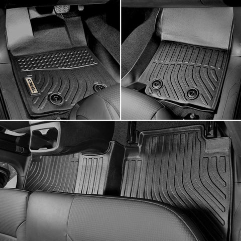 Toyota Tacoma Double Cab/Extended Cab (4 full size doors) 2018-2022 Black Floor Mats TPE