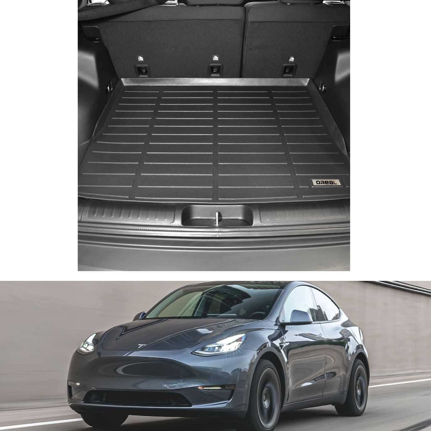 Tesla Model Y 2020 2021 2022 Black TPE Trunk Mat