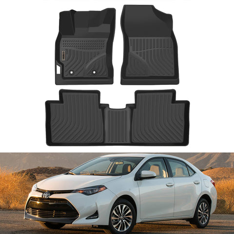 Toyota Corolla 2014-2019 Black Floor Mats TPE (NOT FIT Corolla Hatchback Model)