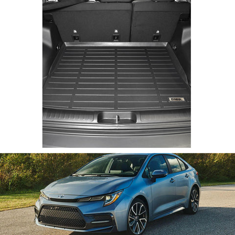 Toyota Corolla 2020-2022 Black TPE Trunk Mat