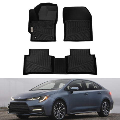 Toyota Corolla 2020 2021 2022 (not for corolla hybrid) Black Floor Mats TPE