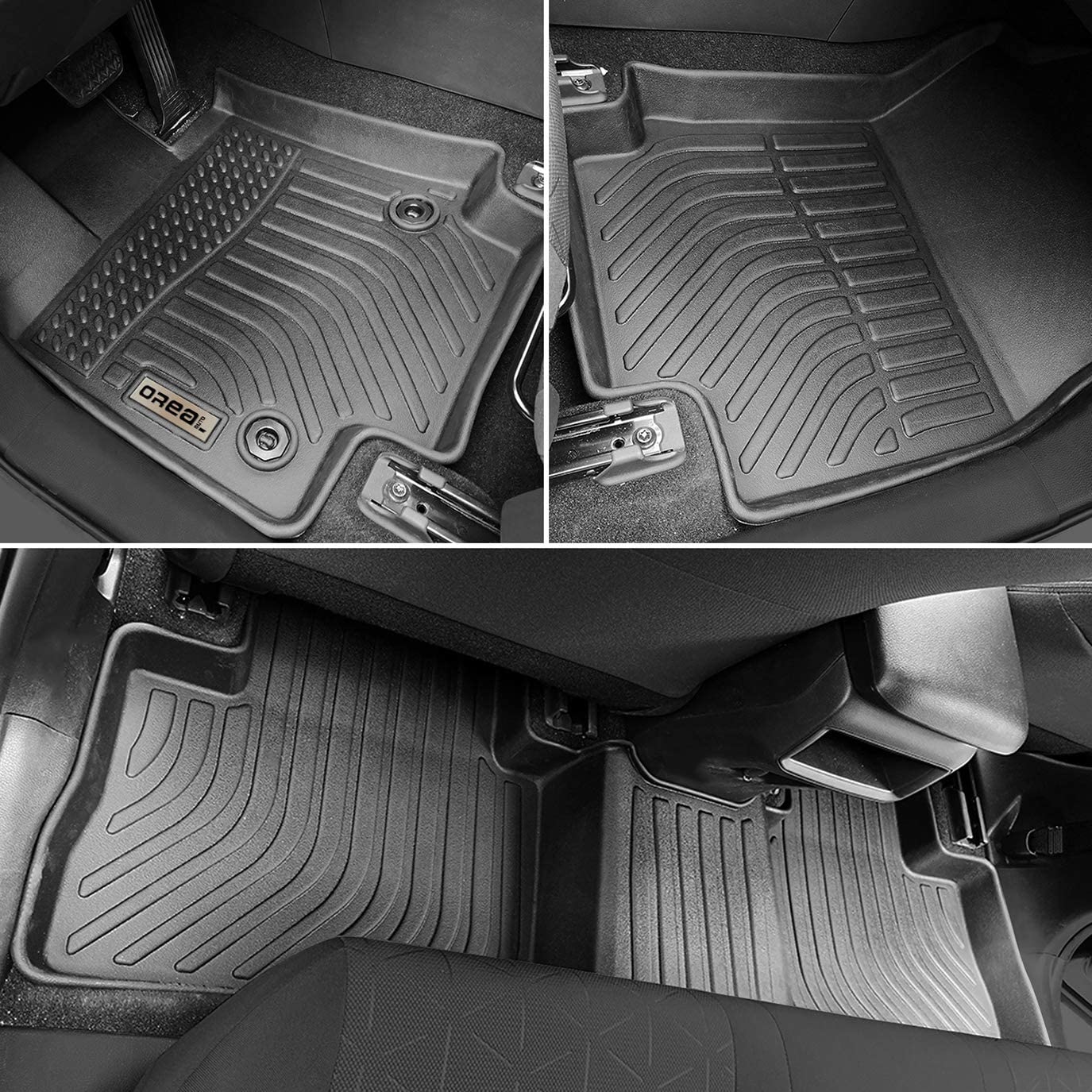 Toyota RAV4 2019-2022 Black Floor Mats TPE (Gasoline Model)