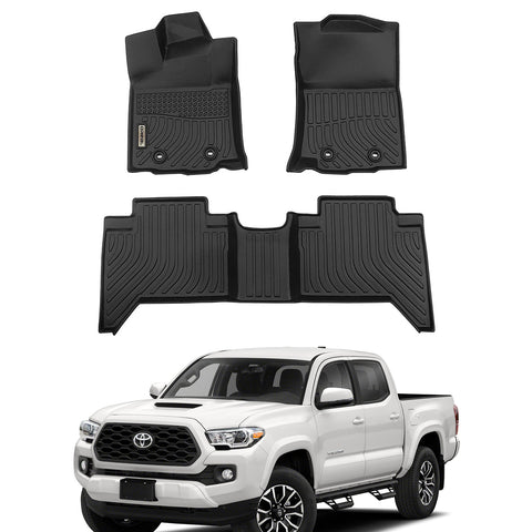 Toyota Tacoma Double Cab/Extended Cab (4 full size doors) 2018-2022 Black Floor Mats TPE