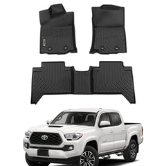 Toyota Tacoma Double Cab/Extended Cab (4 full size doors) 2018-2022 Black Floor Mats TPE