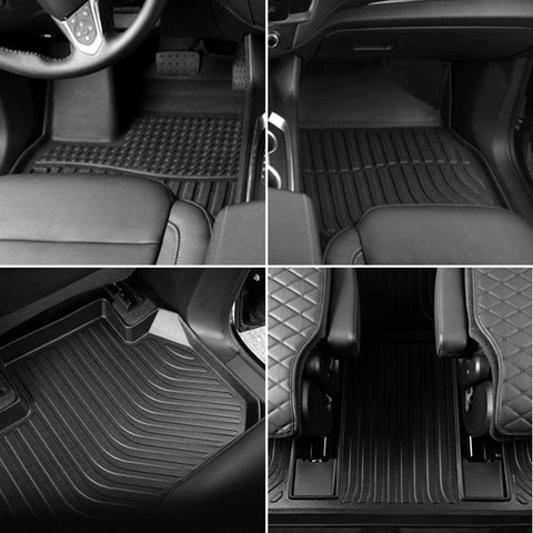 Chevrolet Chevy Traverse 7 Seats (Bucket Seats) 2018-2022 Black Floor Mats TPE
