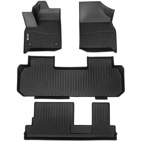 Chevrolet Chevy Traverse 8 Seats (Bench Seats) 2018-2022 Black Floor Mats TPE