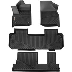 Chevrolet Chevy Traverse 8 Seats (Bench Seats) 2018-2024 Black Floor Mats TPE