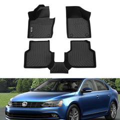 Volkswagen vw Jetta 2012-2018 Black Floor Mats TPE