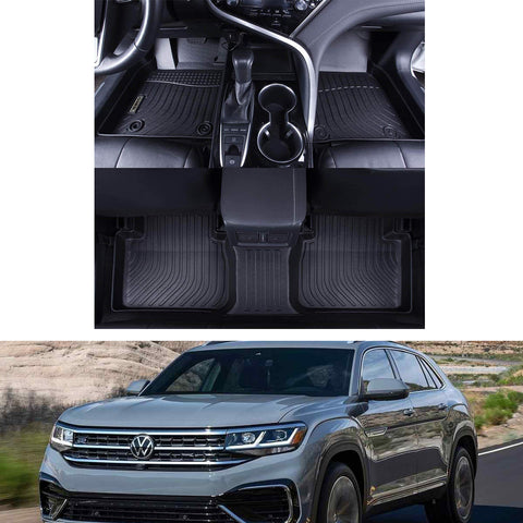 Volkswagen Atlas 7seats 2018-2022 Black Floor Mats TPE