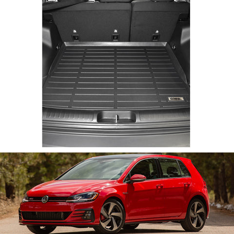 Volkswagen Golf 2015-2021 Black TPE Trunk Mat