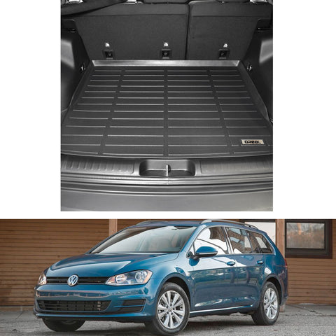 Volkswagen Golf Sportwagen 2015-2019 Black TPE Trunk Mat