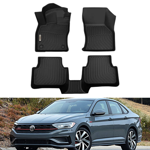 Volkswagen VW Jetta 2019-2021 Black Floor Mats TPE