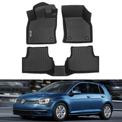 Volkswagen vw Golf 2015-2021 Black Floor Mats TPE