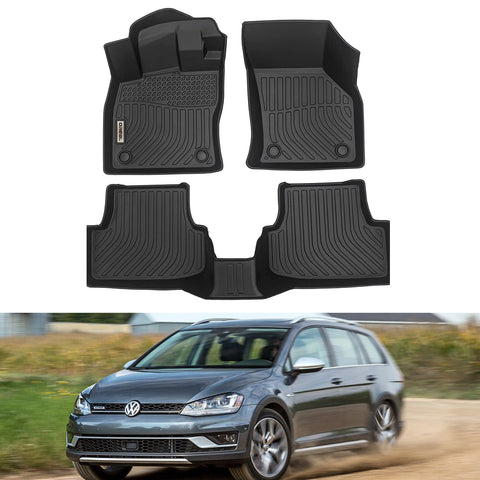 Volkswagen vw Golf Alltrack 2017-2019 Black Floor Mats TPE