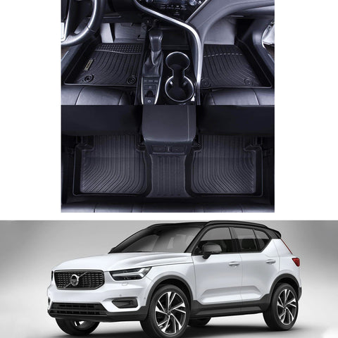 Volvo XC40 2019-2022 (Not fit Recharge model) Black Floor Mats TPE