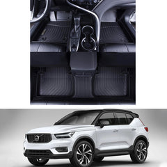 Volvo XC40 2019-2022 Black Floor Mats TPE (Not fit Recharge model)