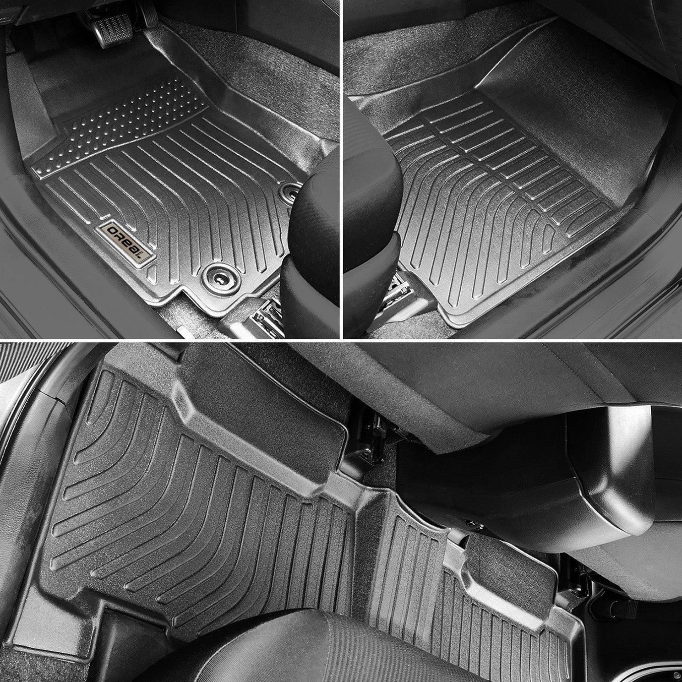 Toyota RAV4 2013-2018 Black Floor Mats TPE (not for Hybrid)