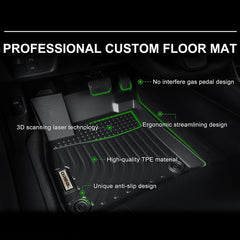 Chevrolet Colorado Crewcab 2015-2022 Black Floor Mats TPE